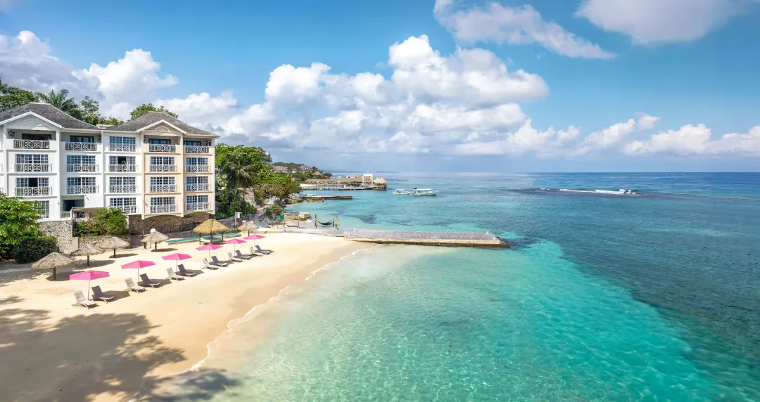 Sandals Royal Plantation -Beach Sun Lounge View