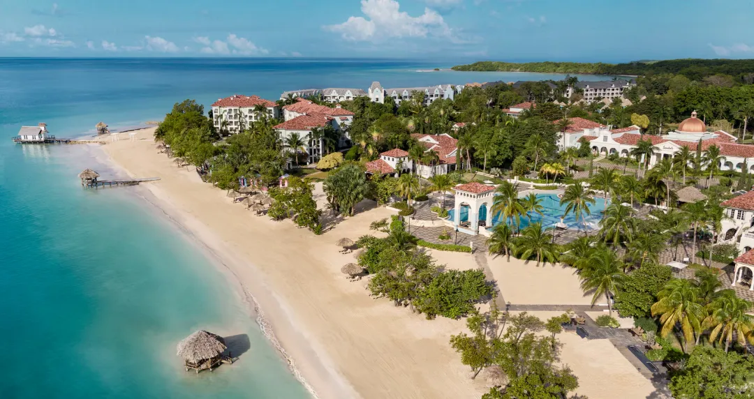 Sandals South Coast - Beach Aerial View