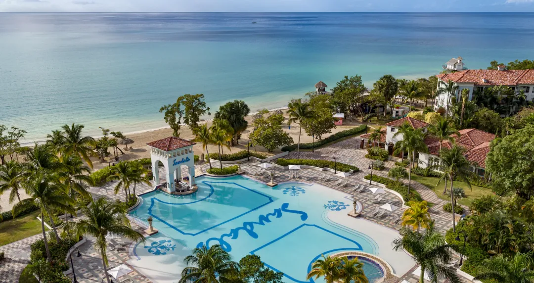 Sandals South Coast - Pool Over View