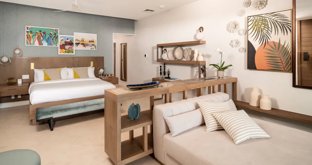 Tufa Terrace Swim-up One Bedroom Butler Suite with Patio Tranquility Soaking Tub - TSUP - Bedroom View
