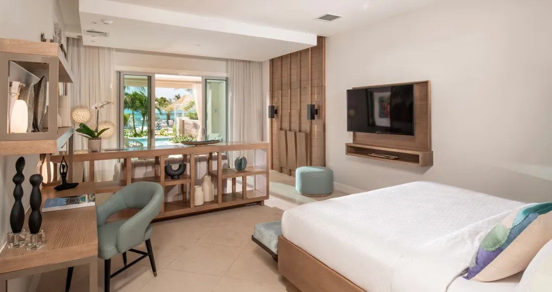 Tufa Terrace Swim-up One Bedroom Butler Suite with Patio Tranquility Soaking Tub - TSUP - Bedroom