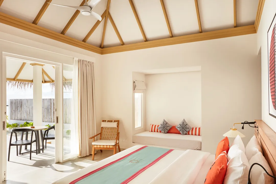 Beach Villa with Pool - Bedroom View