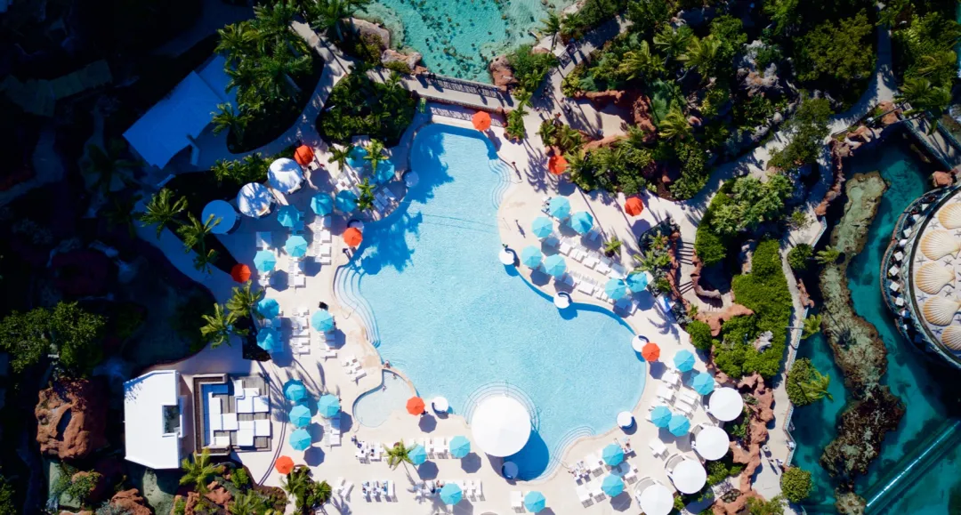 The Coral at Atlantis Bahamas - Pool Aerial VIew