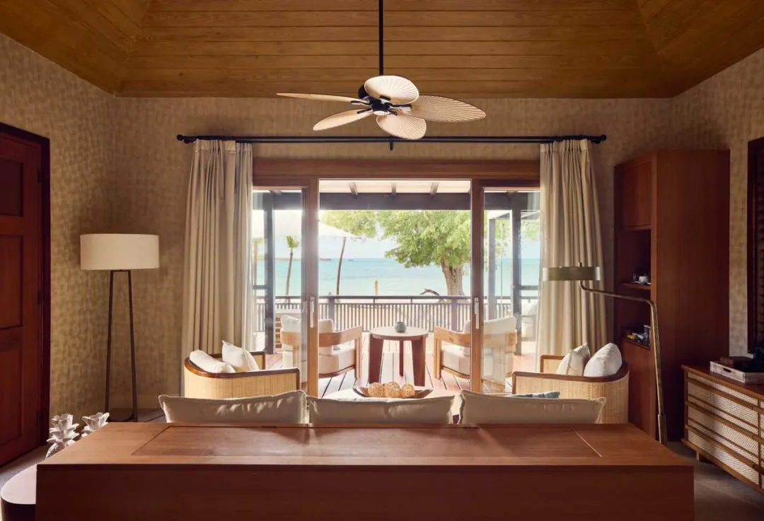 Hermitage Bay - Beachfront Villa -View from the bed