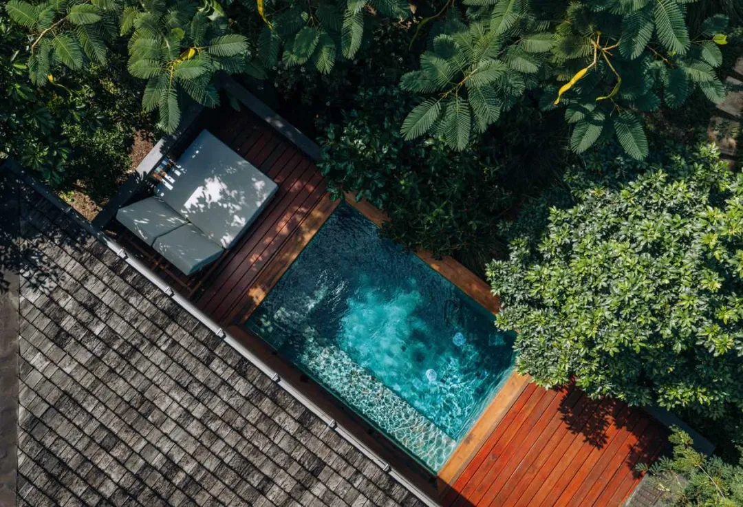 Hermitage Bay - Beach Pool Villa - Pool Aerial View