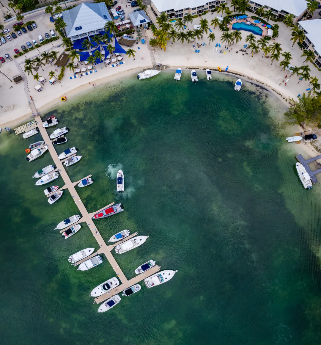 aerial drone image of seven mile beach