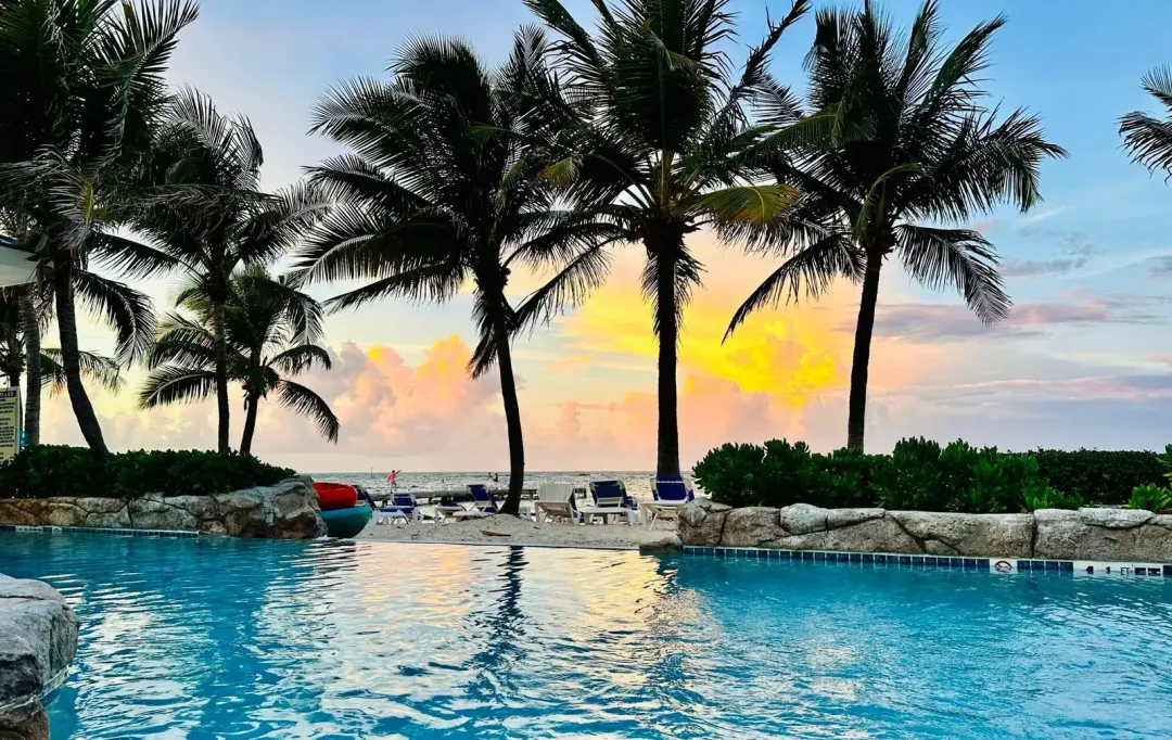 The-Reef-Beach-Resort-Pool-at-dusk