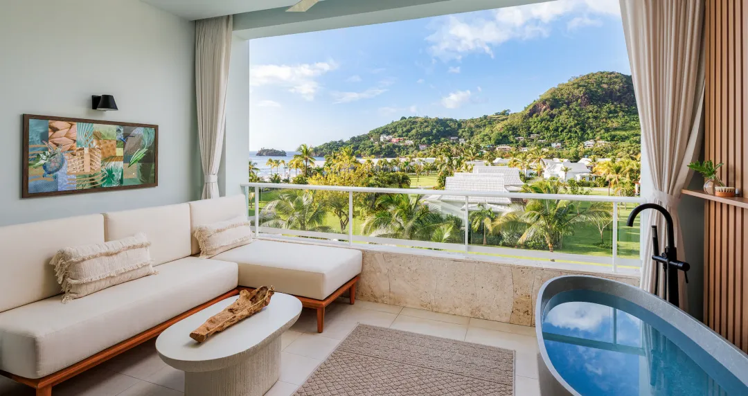 Sandals-Saint-Vincent-and-The-Grenadines-Bamboo-Palm-Partial-Oceanview-Room-with-Balcony-Tranquility - Balcony