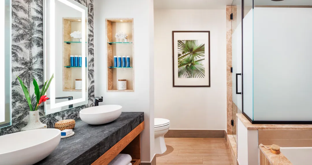 Sandals Saint Vincent and The Grenadines - Bamboo Palm Club Swim-up Room with Patio Tranquility Soaking Tub - Bathroom