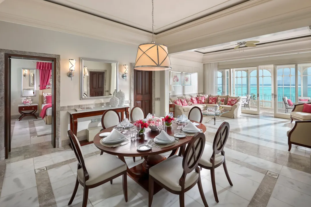 Mandarin Oriental Canouan - Two Bedroom Oceanview Suite - Living and Dining ARea