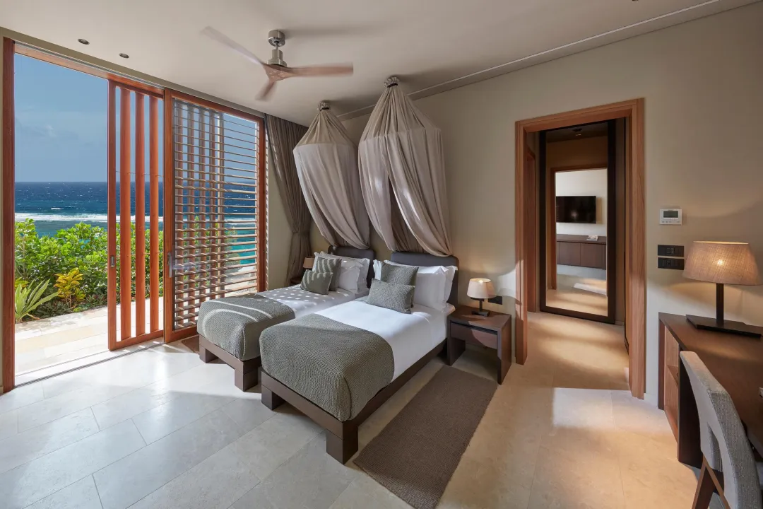Mandarin Oriental Canoun - Two Bedroom Patio Villa with Studio - Twin Beds with a View