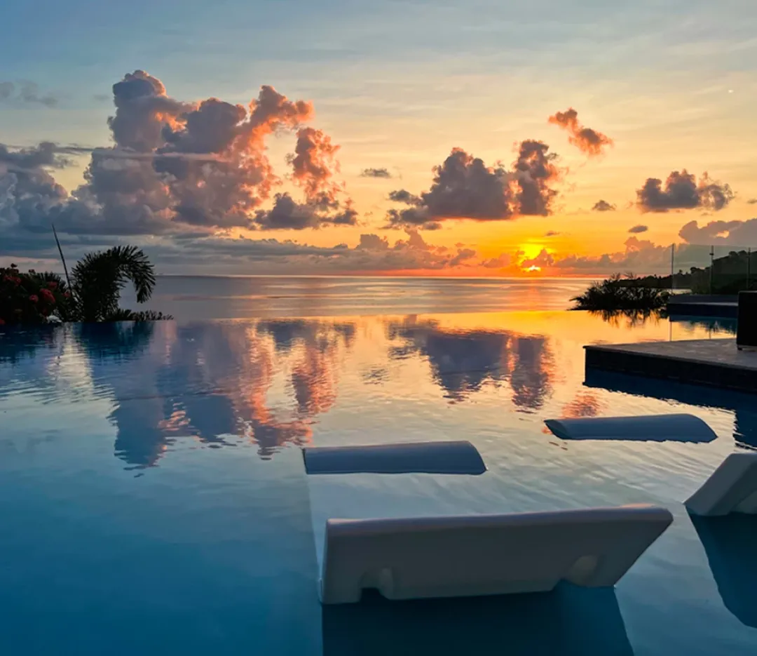 Sunset-Reef-St.-Kitts-Pool-at-sunset