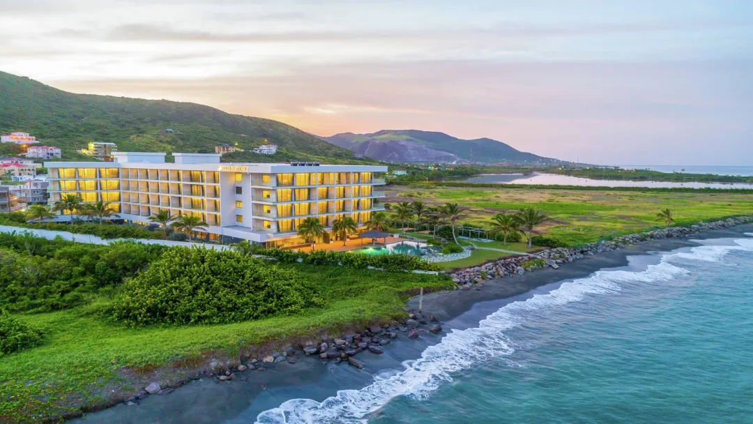 Koi-Resort-Saint-Kitts-Exterior-at-dusk