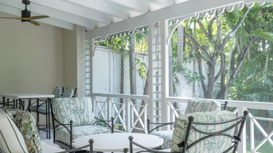 Four Seasons Resort Nevis - Tour Bedroom Palm Grove Residence - Patio