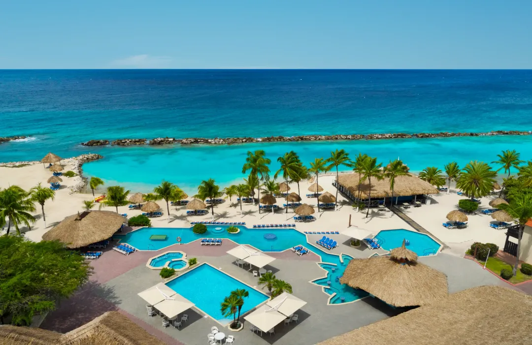 Sunscape Curaçao Resort, Spa & Casino - Aerial View of Resort Pool and Beach Front