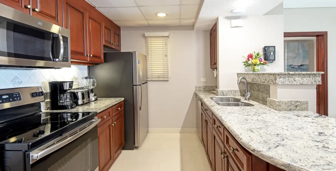 Odysseys Travel - The Villas at Simpson Bay Beach Resort and Marina - Two Bedroom Villa - Kitchen