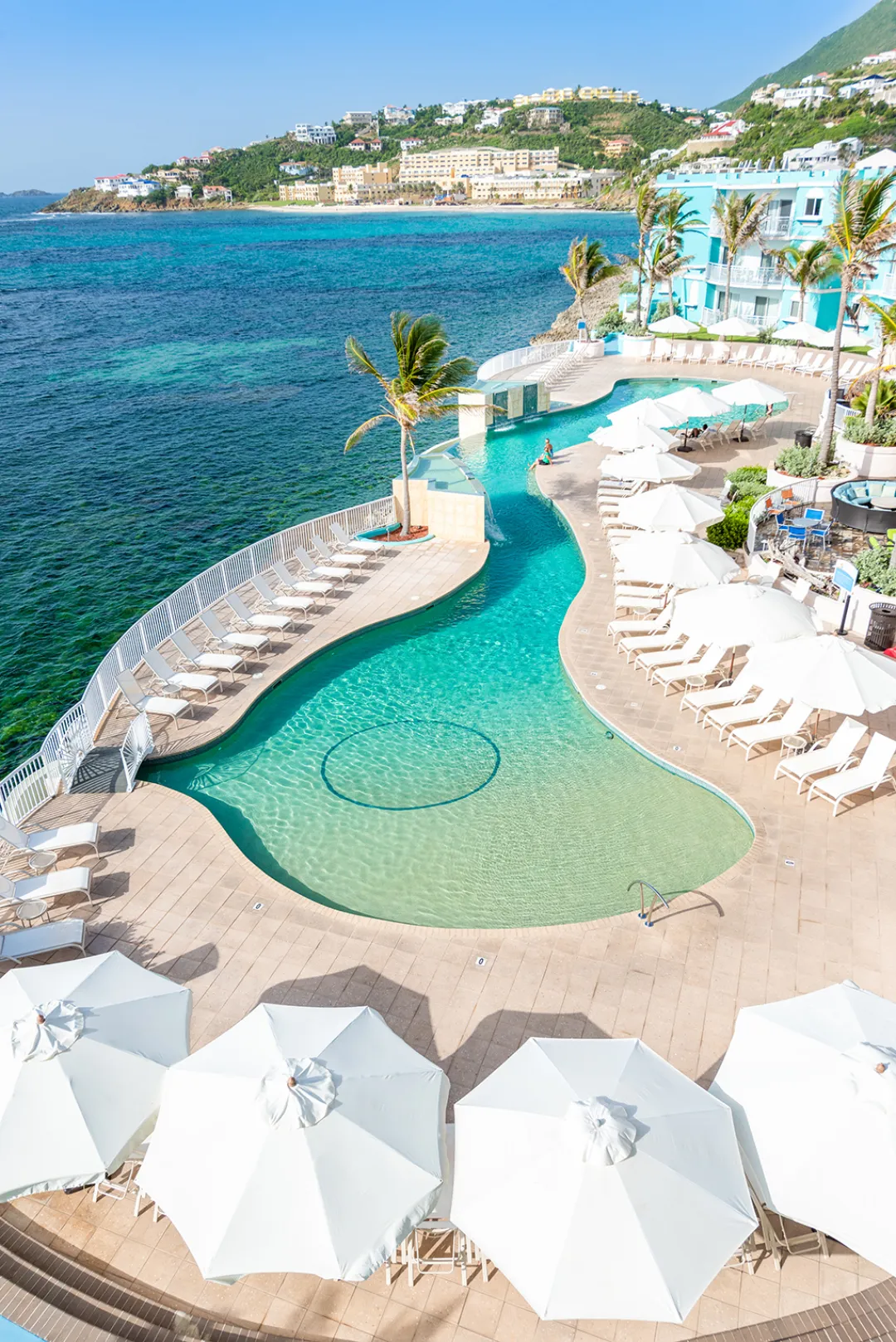 Odysseys Travel - Oyster Bay Beach Resort - Infinity Pool Aerial View