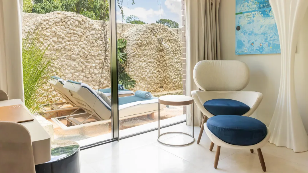 Luxury Private Pool Suite - Indoor Seating Aeria