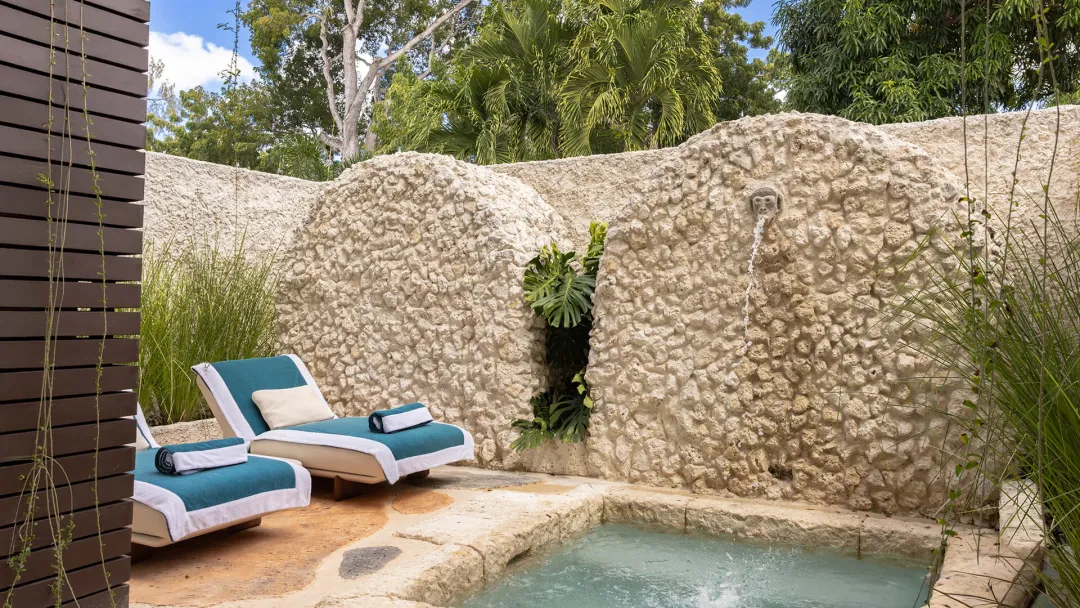 Luxury Private Pool Suite - Pool With Water Fountain