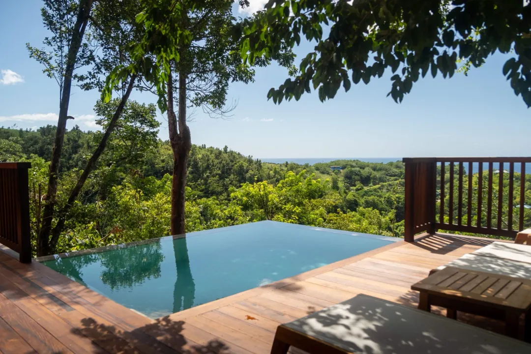 Hillside Ti-Fèy Two Bedroom Villa - Pool View
