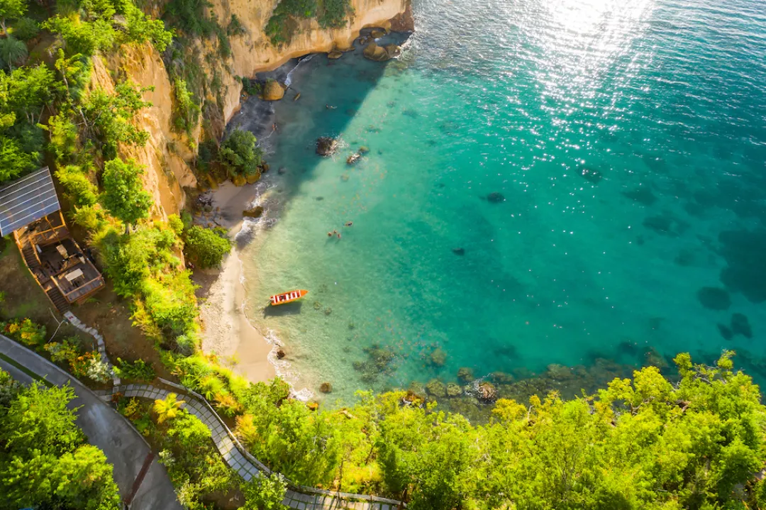 Secret Bay Dominica - Sea Aerial View