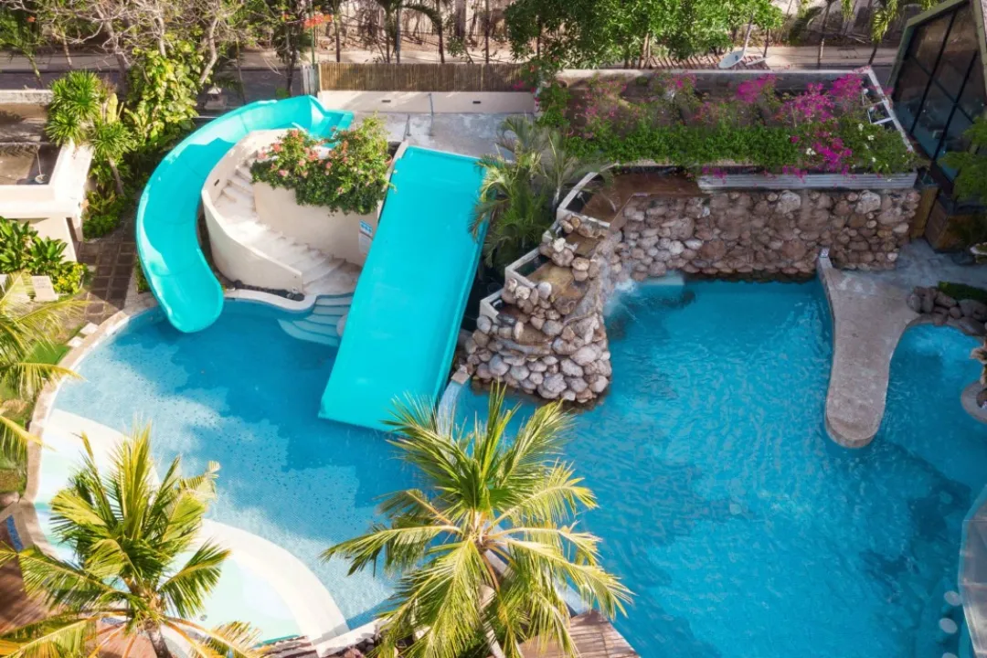 Bali Mandira Beach Resort - Pool Aerial View
