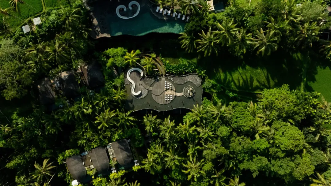 Abisena Ubud - Pool Aerial View
