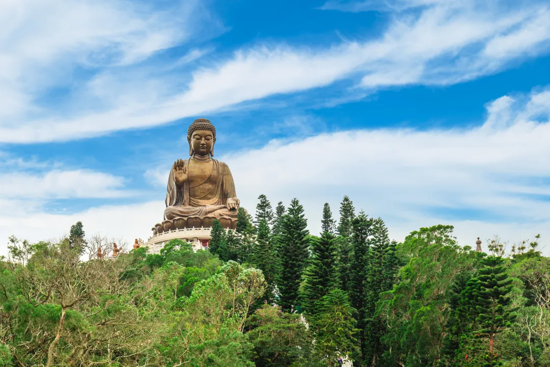 Odysseys Travel - The Big Buddha located at Ngong Ping, Lantau Island, in Hong Kong.