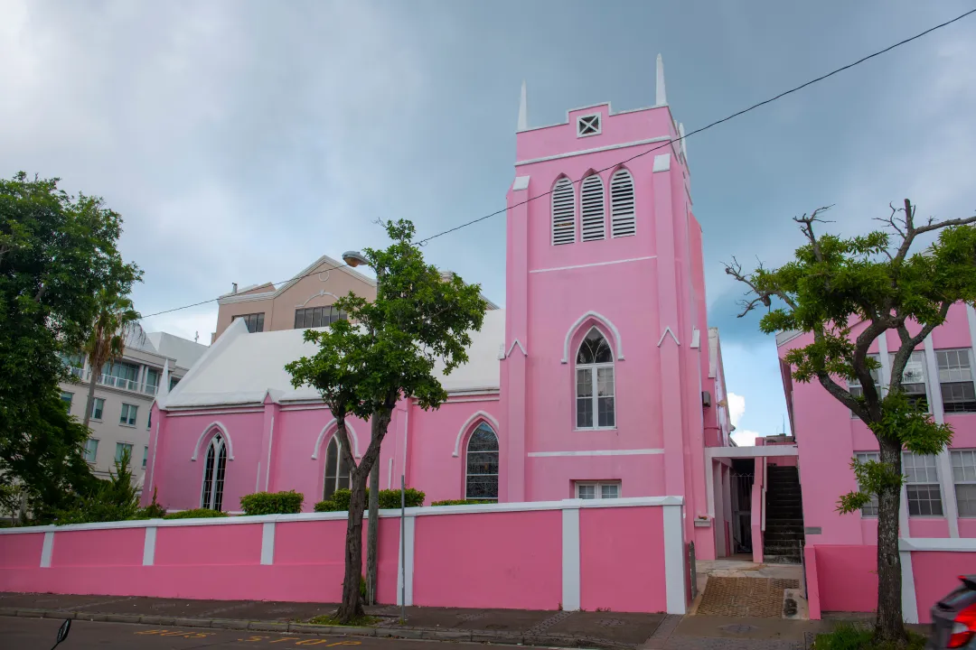 Odysseys Travel - St Andrews Church on Church Street historic commercial buildings in Hamilton