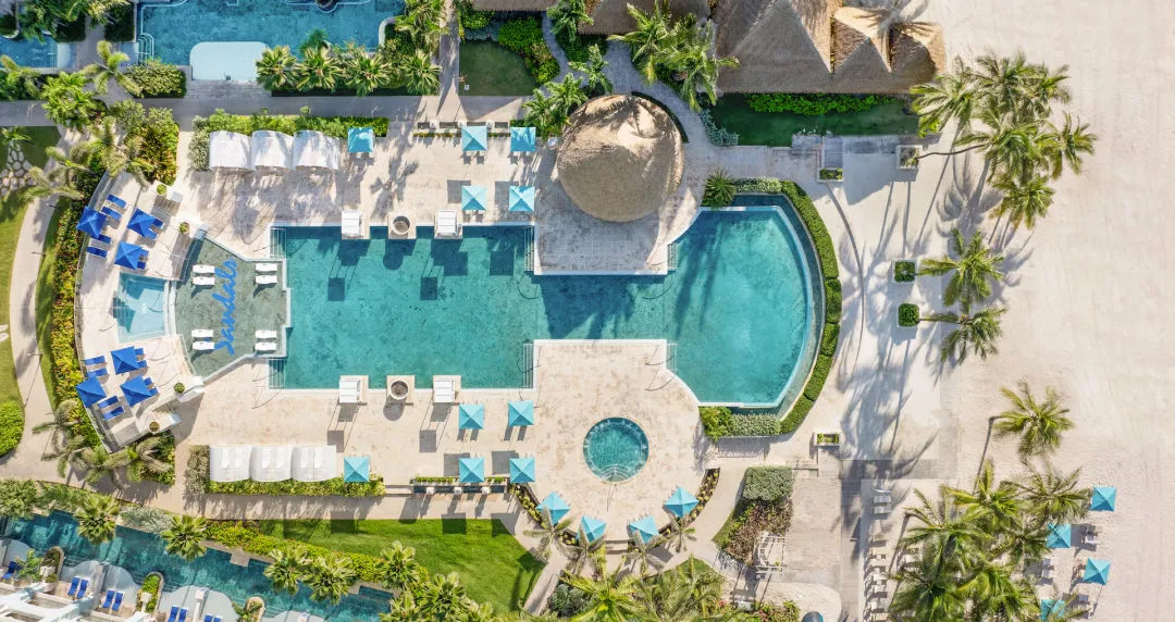 Sandals Royal Barbados - Pool Aerial View