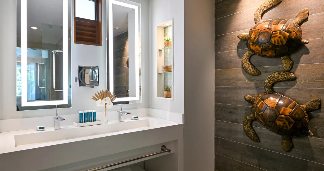 South Seas Crystal Lagoon Club Level Barbados Suite with Balcony Tranquility Soaking Tub -Bathroom