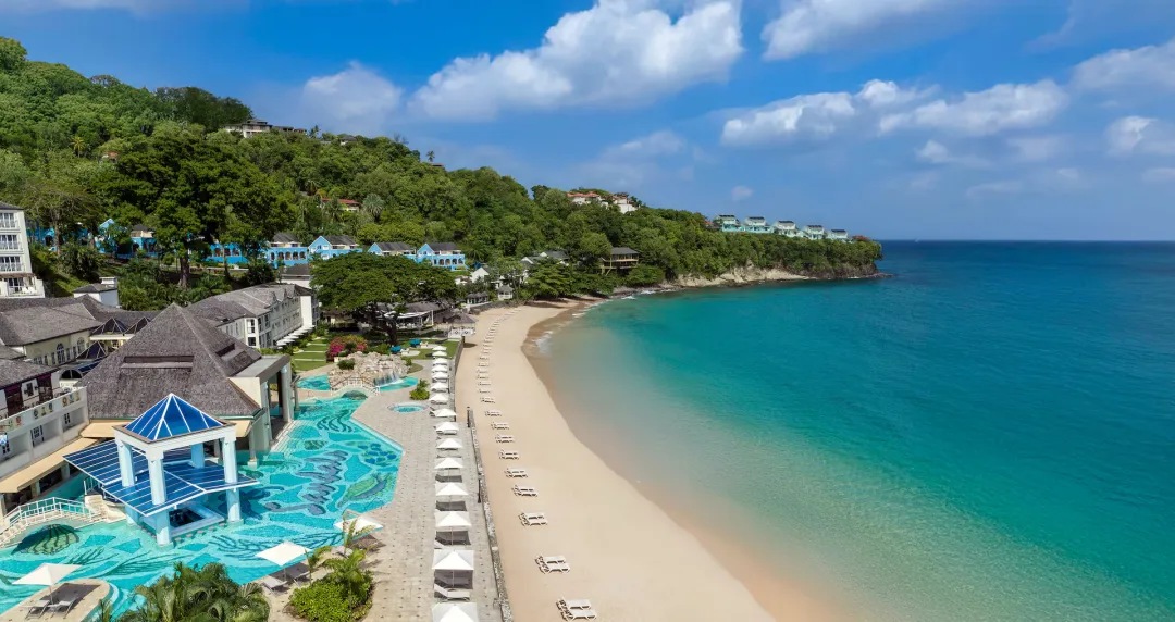 Sandals Regency La Toc - Beach Aerial View
