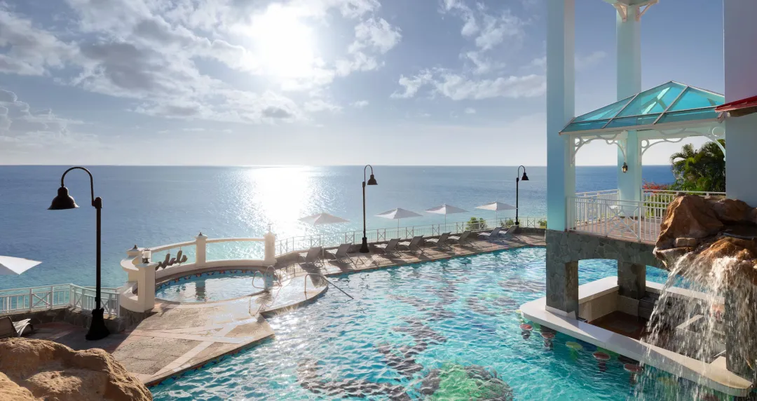 Sandals Regency La Toc - Pool With Sea Over View