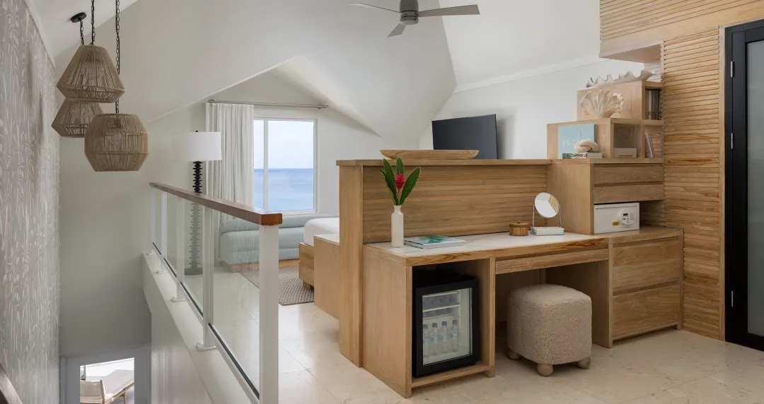 Oceanfront Two-Story One Bedroom Butler Villa with Private Pool - Bedroom View