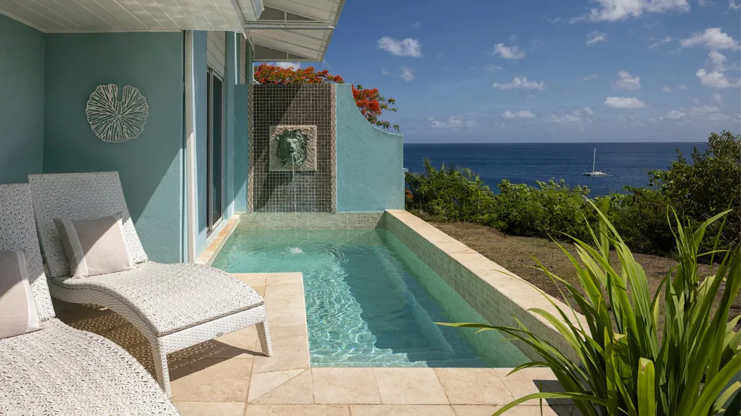Sunset Bluff Honeymoon Oceanfront One Bedroom Butler Villa Suite with Private Pool - Private Pool