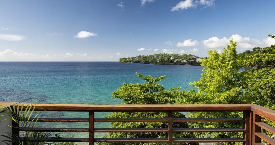 Oceanfront Two-Story One Bedroom Butler Villa Suite with Balcony Tranquility Soaking Tub - Balcony View