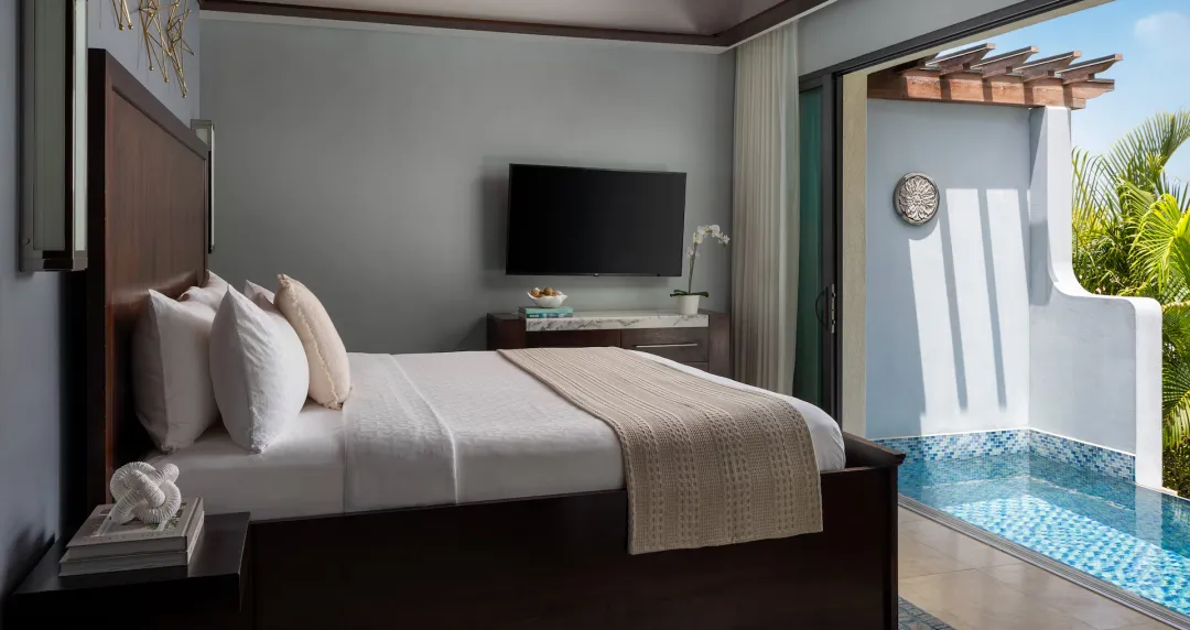 South Seas One Bedroom Butler Villa with Infinity Edge Pool - Bedroom