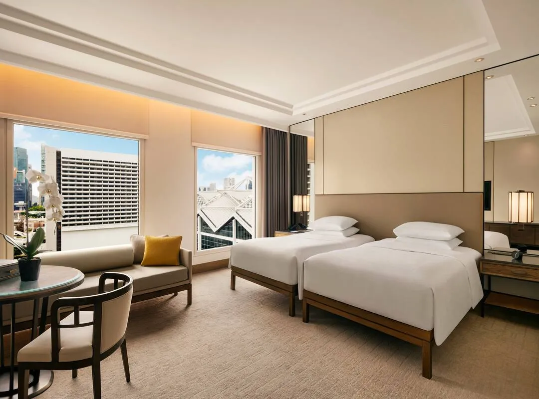 Odysseys Travel - Conrad Singapore Marina Bay - Twin Deluxe Room - Bedroom