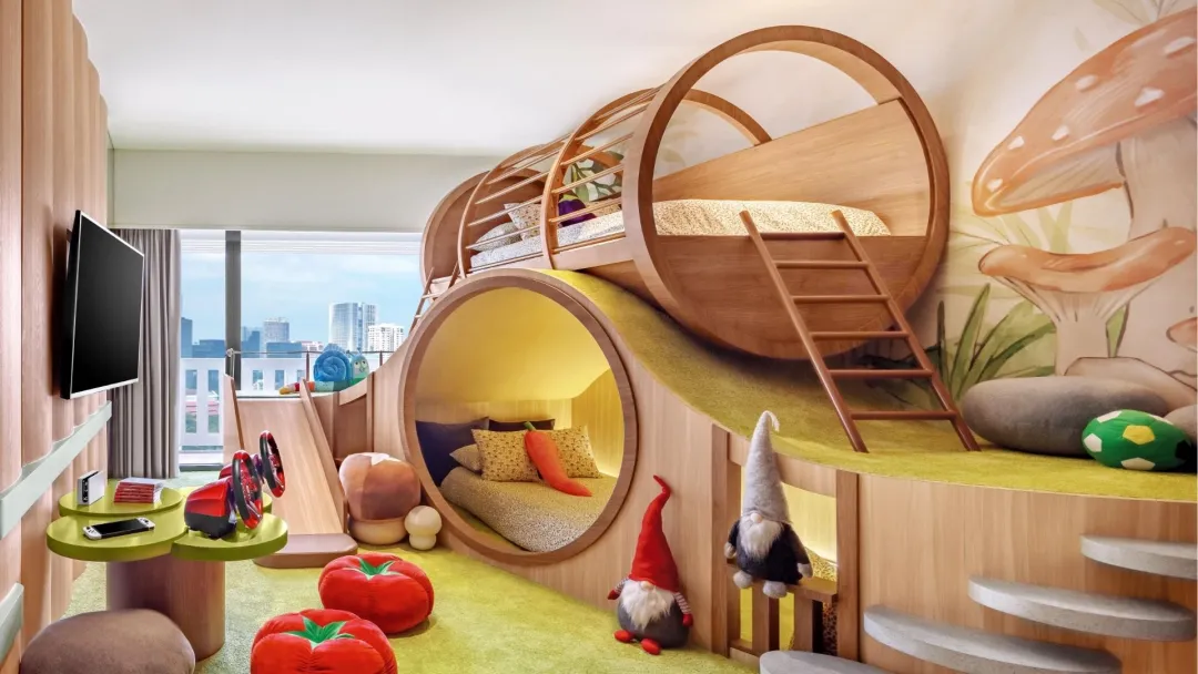Odysseys Travel - PARKROYAL COLLECTION Marina Bay - The Gnome's Burrow - Bedroom