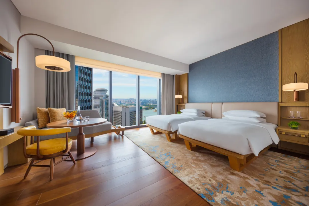 Odysseys Travel - Andaz Singapore - A Concept by Hyatt - 2 Twin Beds - Bedroom