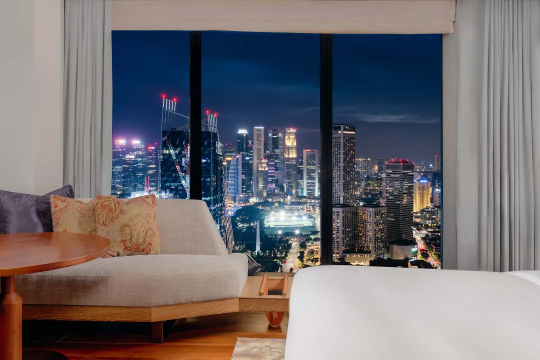 Odysseys Travel - Andaz Singapore - A Concept by Hyatt - 1 King Bed with City View - Night View