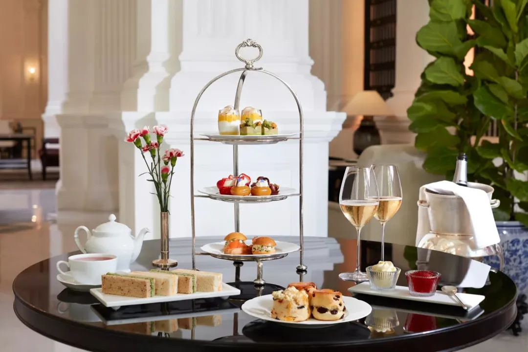 Odysseys Travel - Raffles Singapore - The Grand Lobby - Afternoon Tea Table