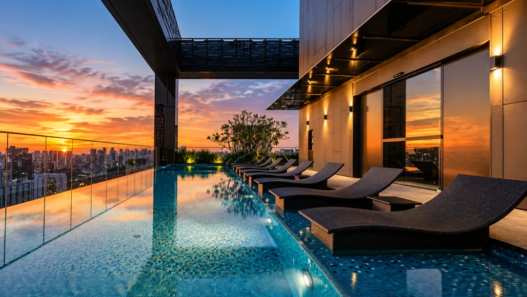Odysseys Travel - The Clan Singapore - Skypool at Dusk