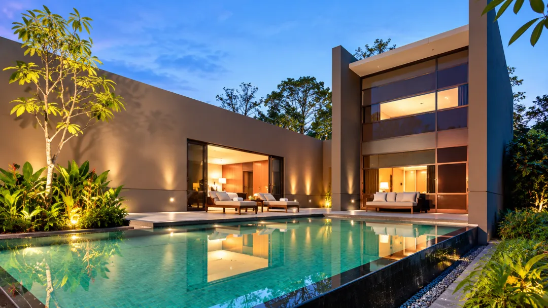 Odysseys Travel - Capella Sinagpore - Pool at Night