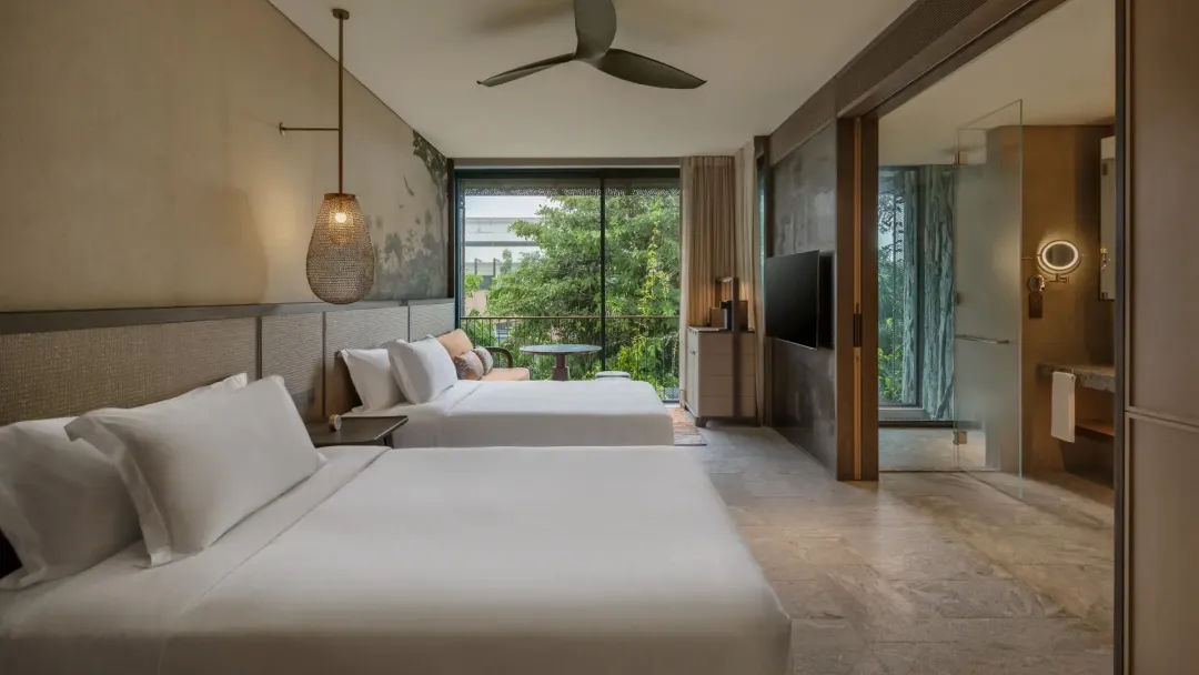 Odysseys Travel - Mandai Rainforest Resort by Banyan Tree - Retreat Room -  Two Double Beds