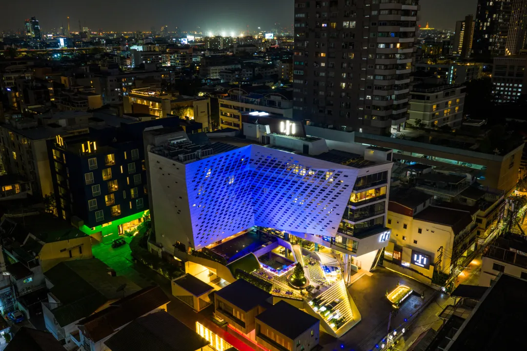 Odysseys Travel - LiT Bangkok Hotel - Hotel Exterior at Night