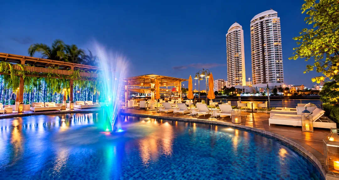 Odysseys Travel - Riva Surya -Swimming Pool at Night