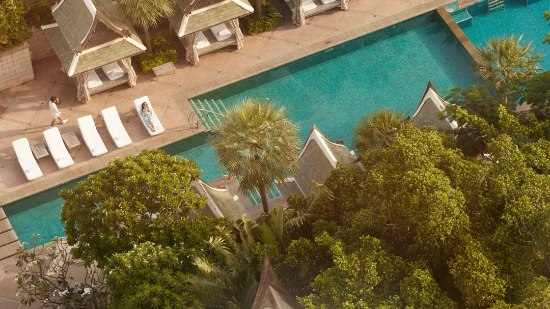 Odysseys Travel - The Peninsula Bangkok - Aerial View of the Pool