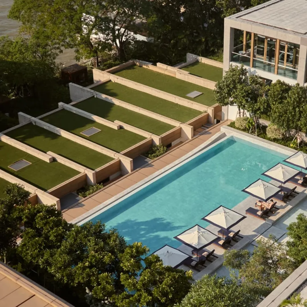 Odysseys Travel - Capella Bangkok - Swimming Pool Aerial View