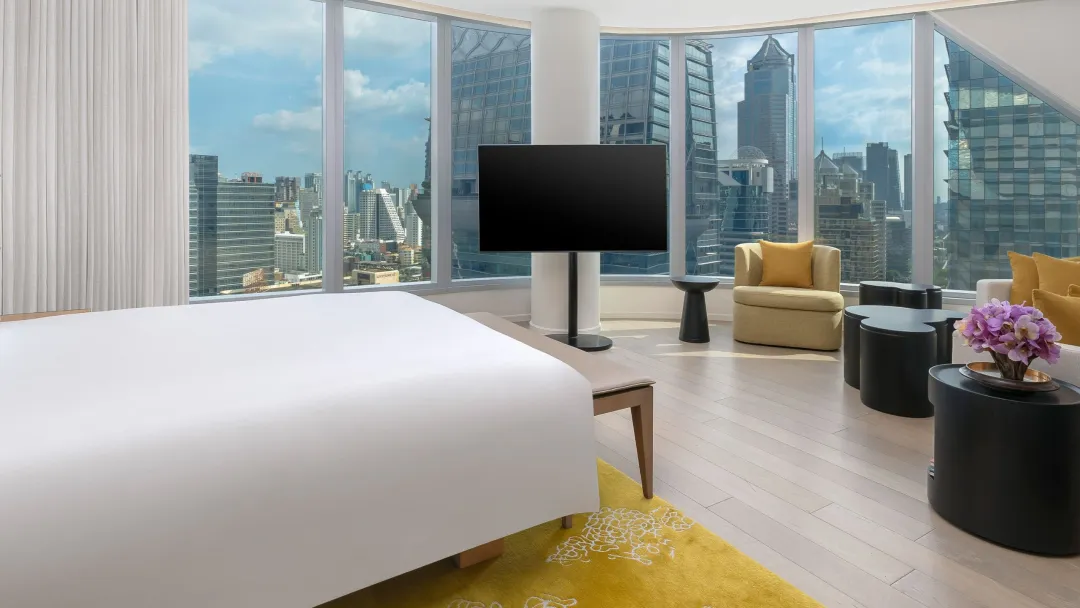 Odysseys Travel - Park Hyatt Bangkok - Corner Room - Bedroom View